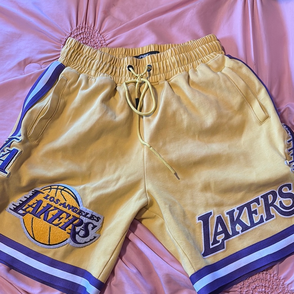 Los Angeles Lakers Yellow Athletic Shorts